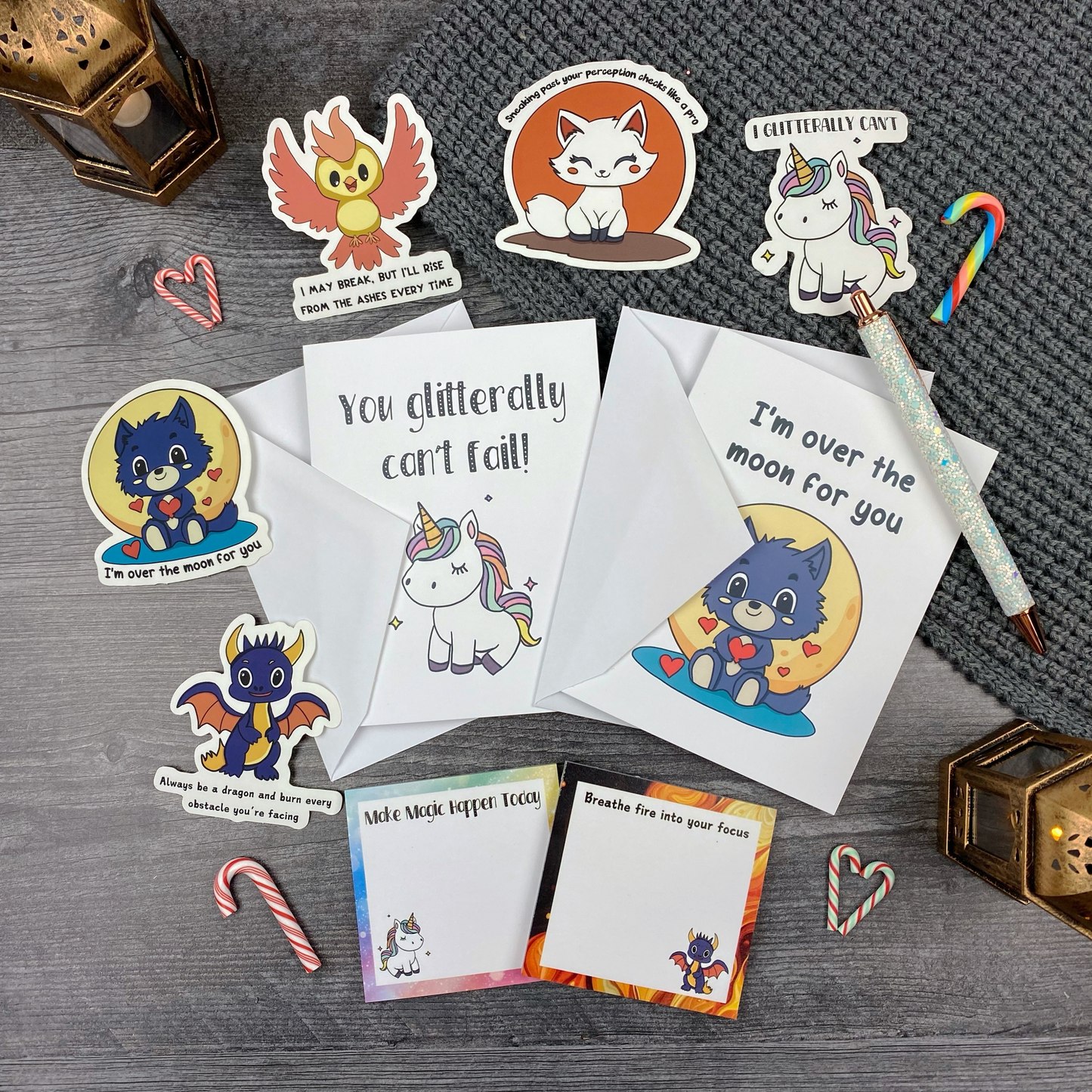 You Glitterally Can't Fail – Magical Unicorn Greeting Card