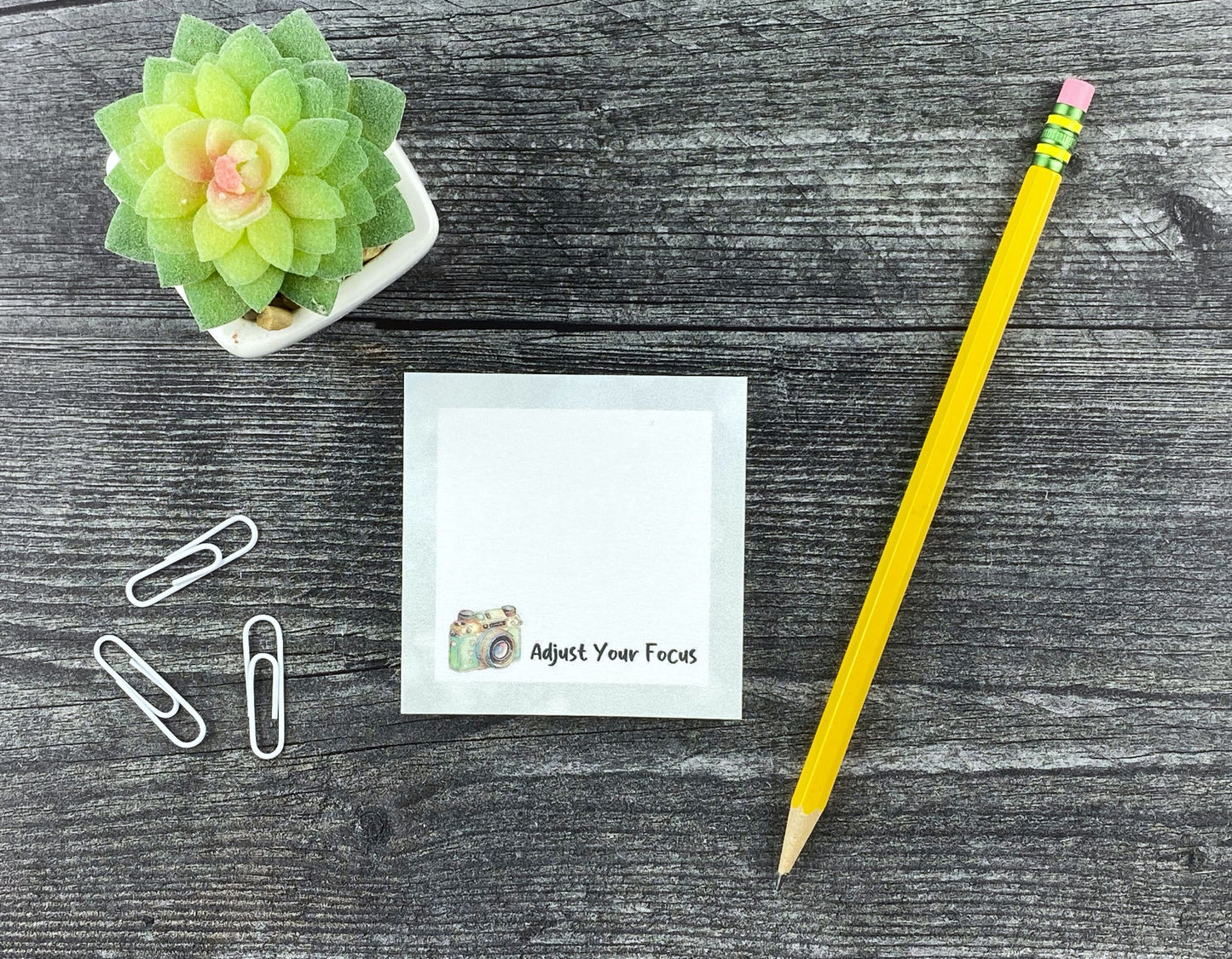 Adjust Your Focus Positive Affirmation Sticky Note Pad