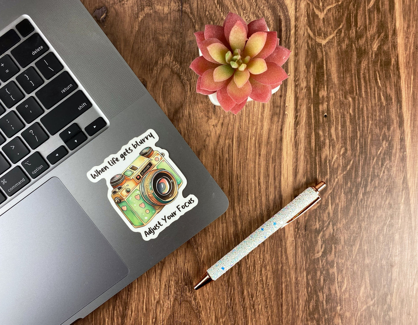 Adjust Your Focus: Inspirational Quote Sticker