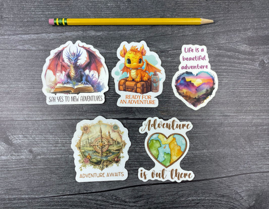 Adventure-Themed Stickers - Positive Vibes for Graduation