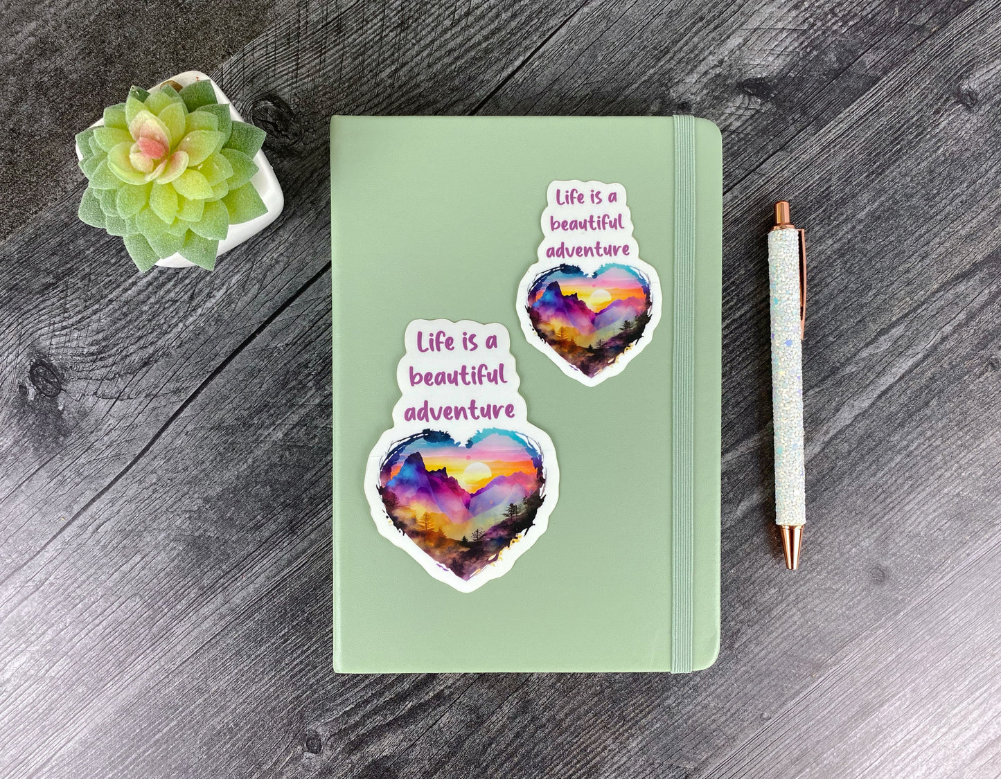 Positive Affirmation Sticker - Life Is a Beautiful Adventure