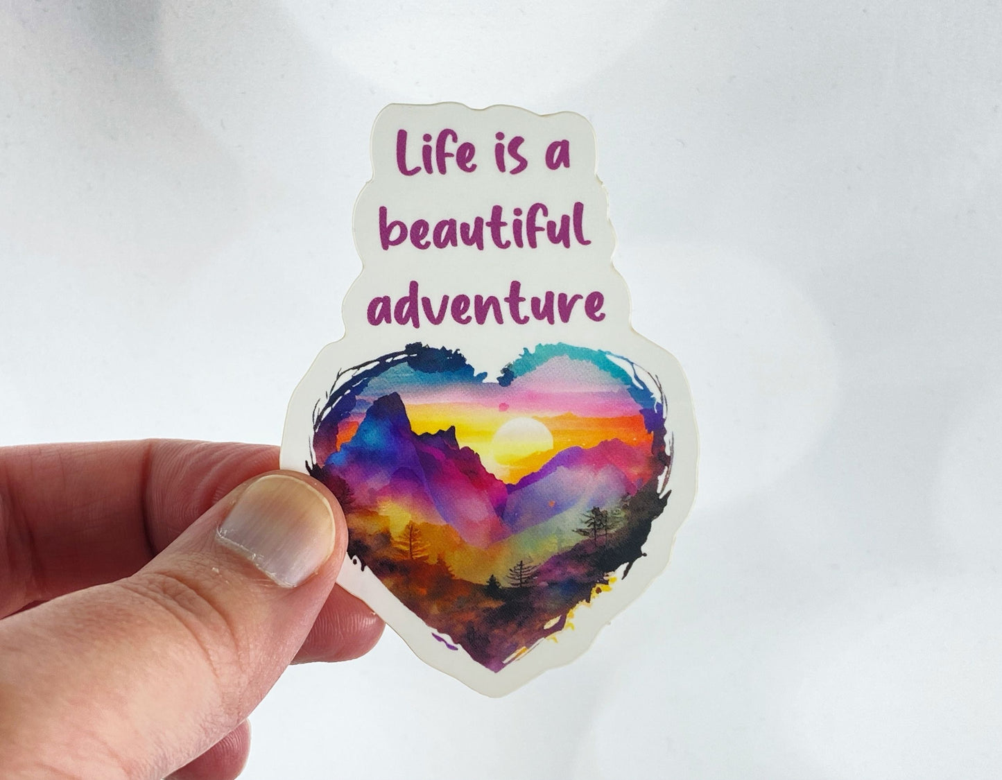 Positive Affirmation Sticker - Life Is a Beautiful Adventure