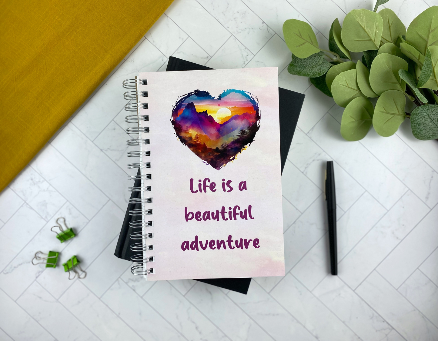 Inspiring Adventure Notebook: Life is Beautiful Design