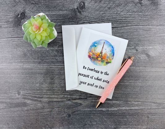 Motivational Graduation Card: Be Fearless Quote