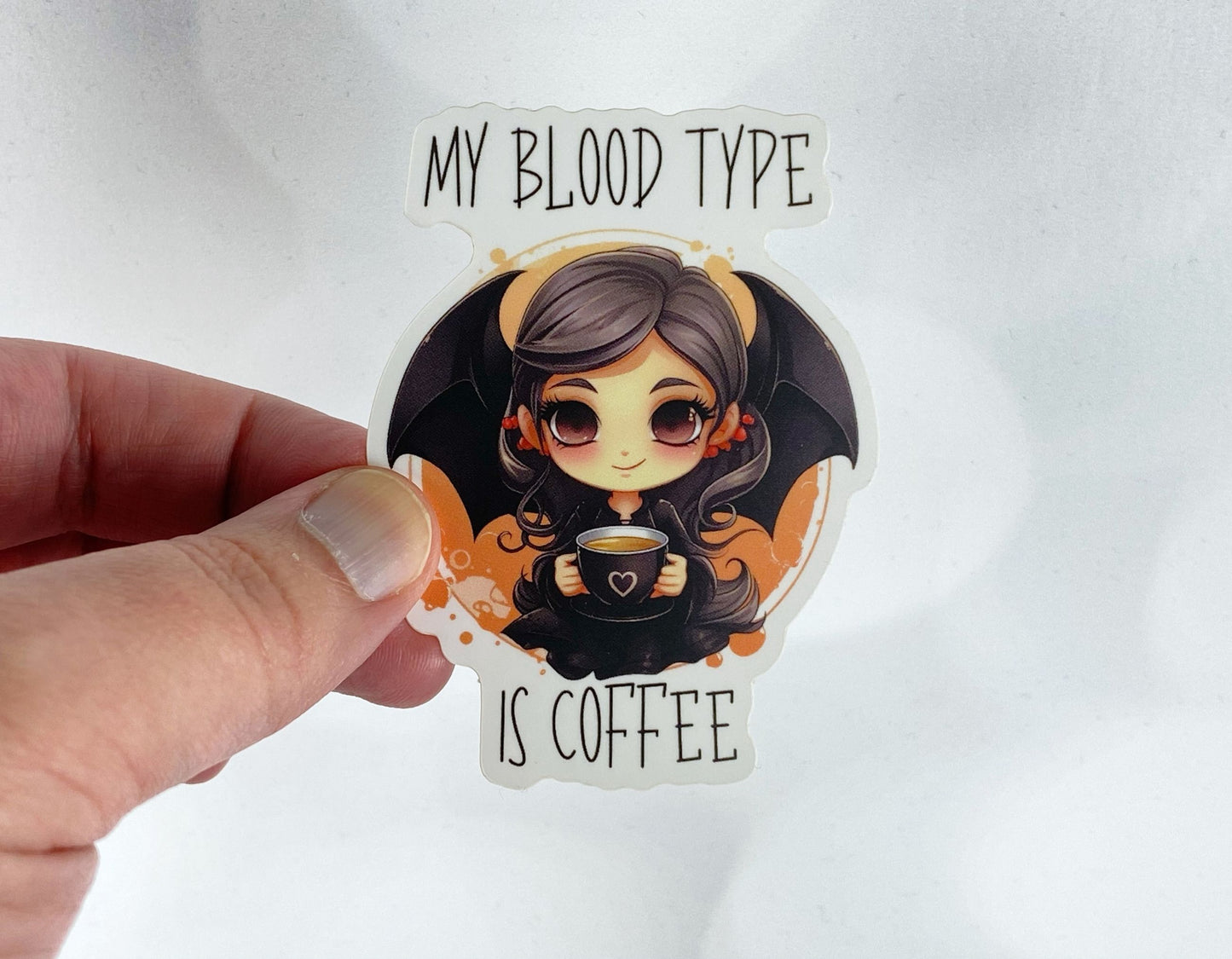 Caffeine-Fueled Life: Funny "My Blood Type is Coffee" Sticker