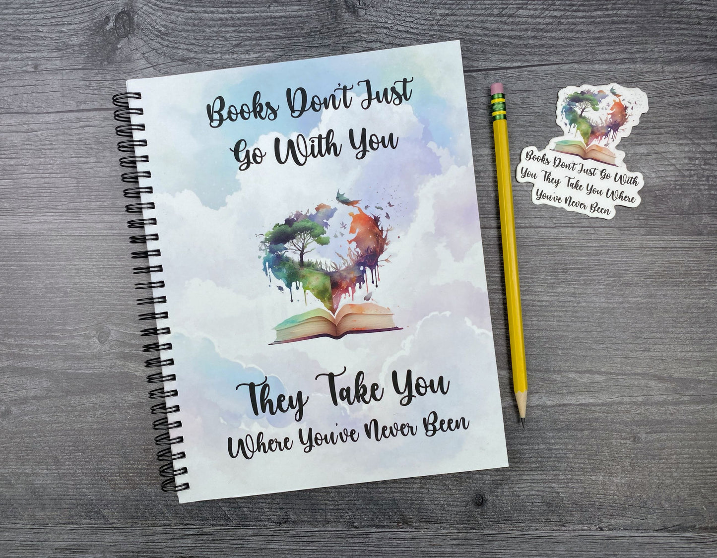 Bookish Notebook and Sticker Set - Perfect Gift for Readers