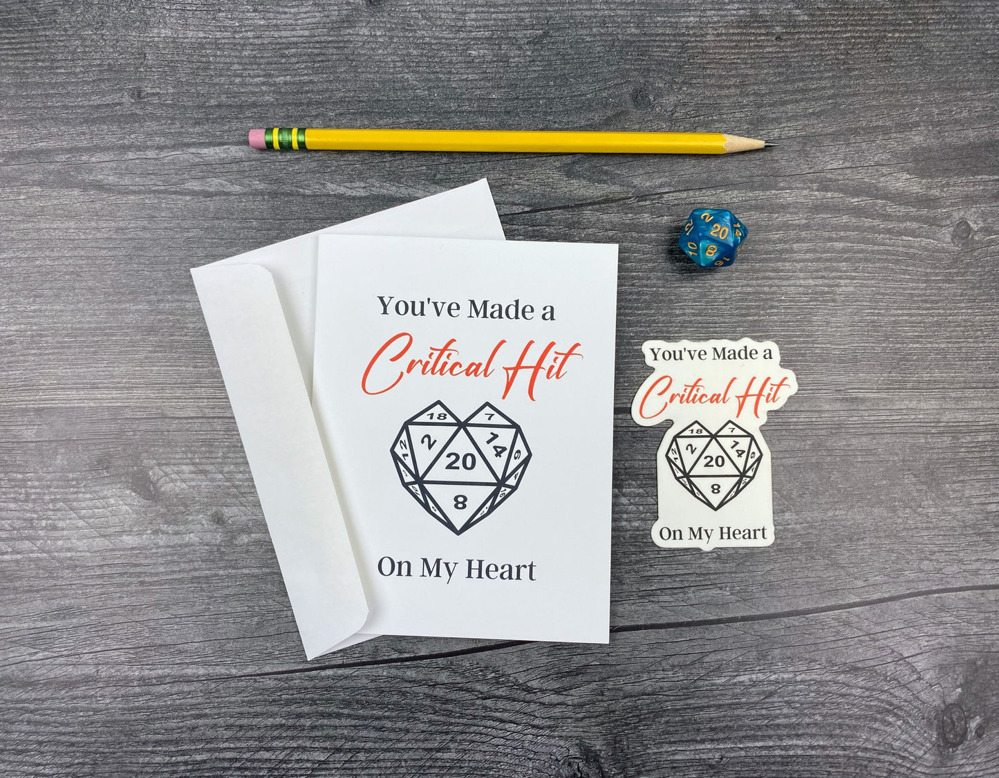 Valentine's Day Card for Gamers - Critical Hit Design