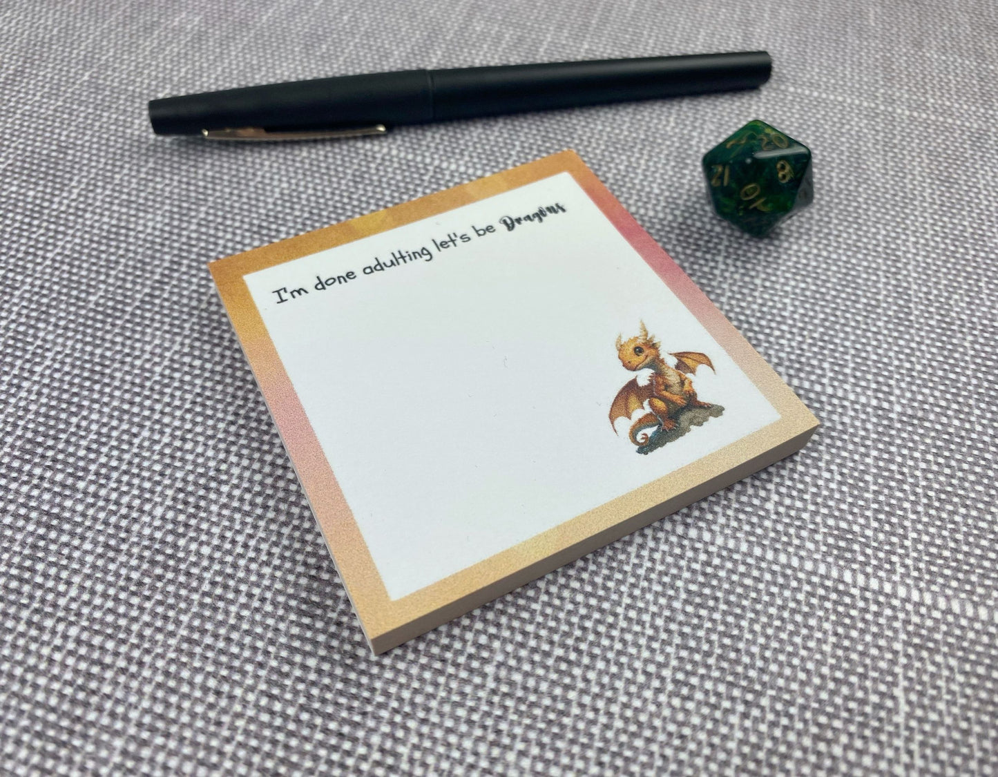 Dragon-Inspired Sticky Notes - Ideal for Fantasy Lovers