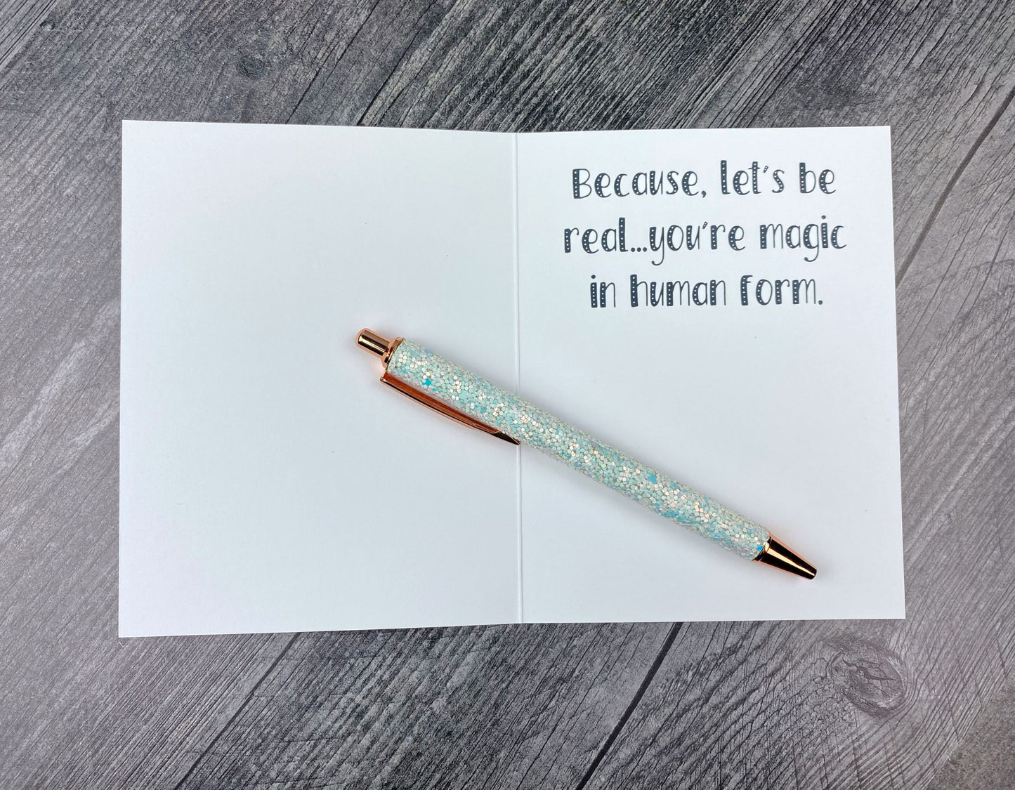 You Glitterally Can't Fail – Magical Unicorn Greeting Card