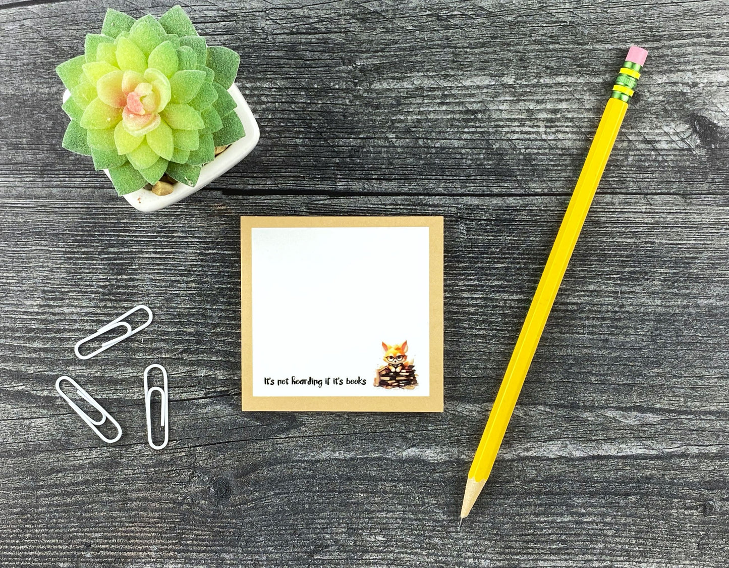 Cute Bookish Sticky Notes Trio - Perfect Gift for Readers