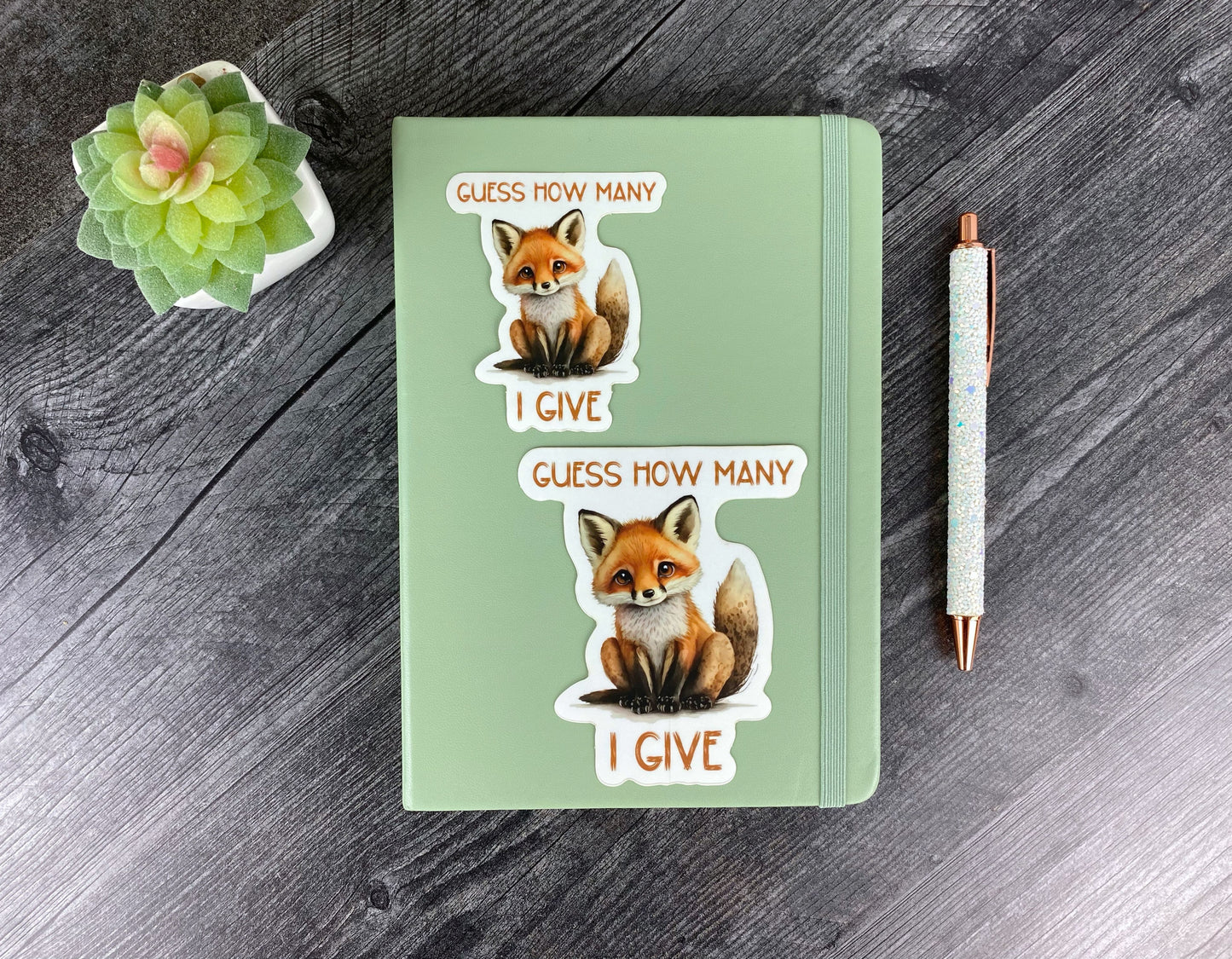 Sarcastic Pun Sticker - Guess How Many Fox I Give