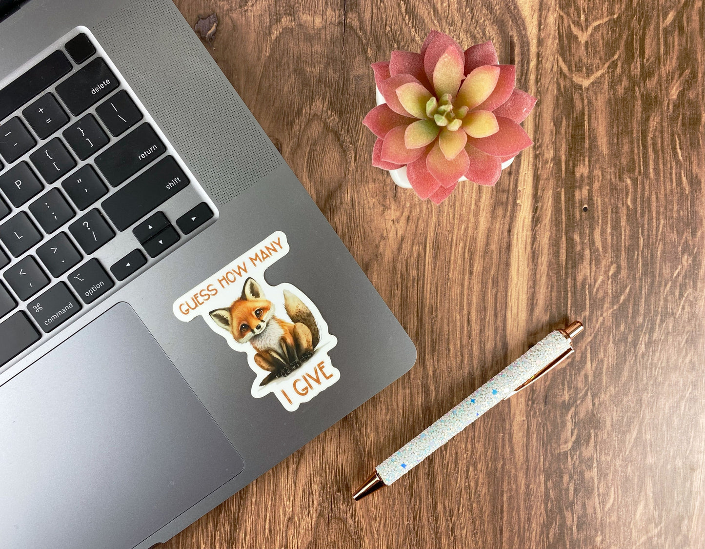 Sarcastic Pun Sticker - Guess How Many Fox I Give