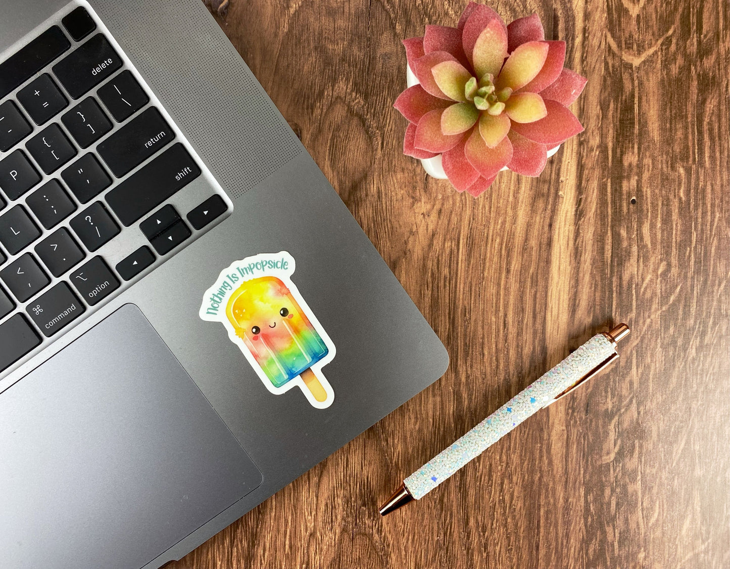 Kawaii Rainbow Sticker - Nothing Is Impopsicle