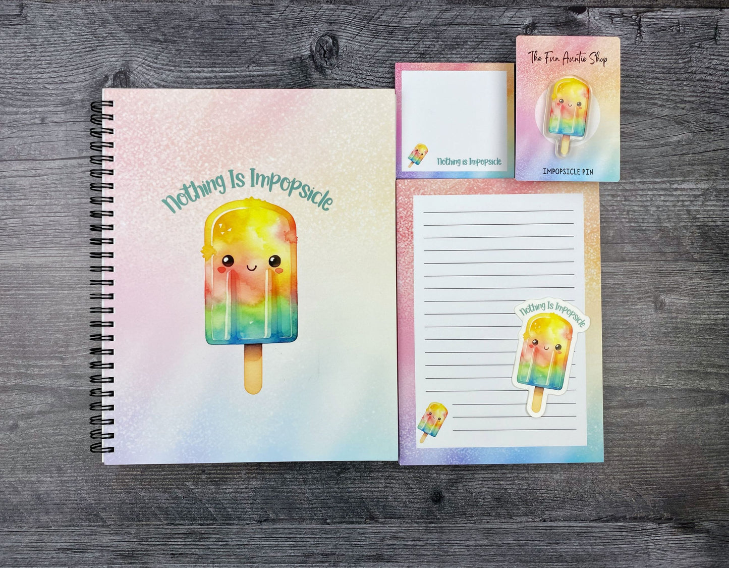 Kawaii Stationery Set: Positive Vibes Gift Bundle