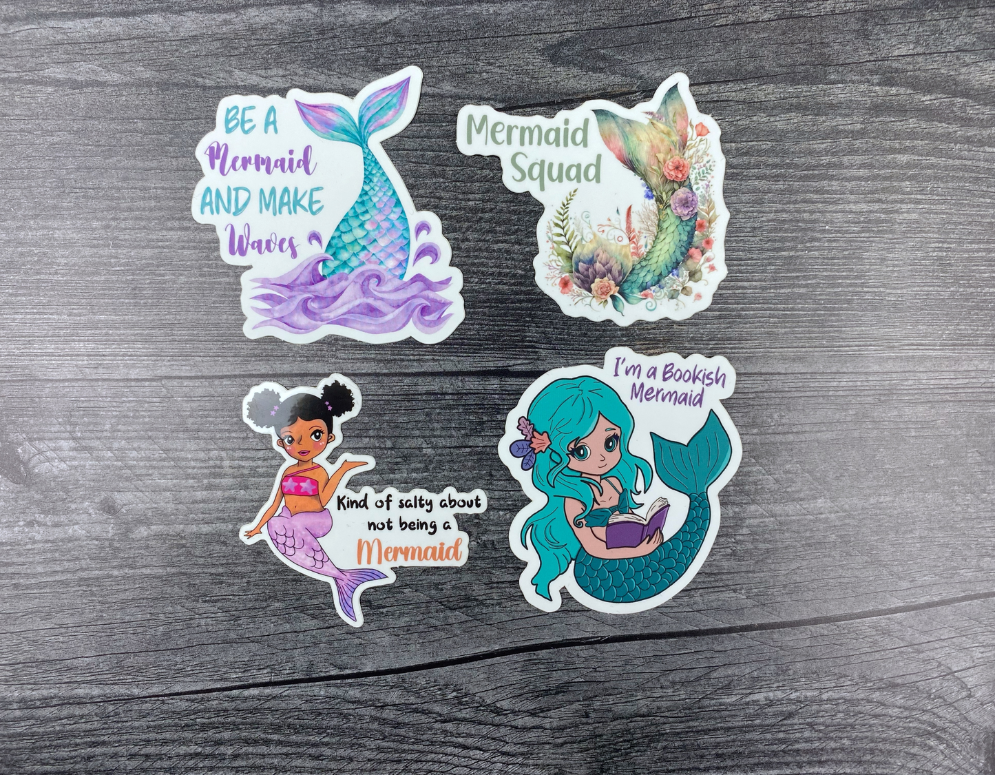 Adorable Bookish Mermaid Sticker for Book Lovers