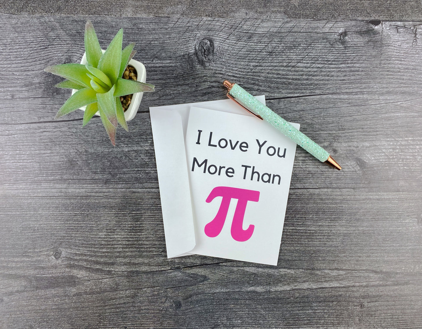 Nerdy Love Greeting Card: I Love You More Than Pi