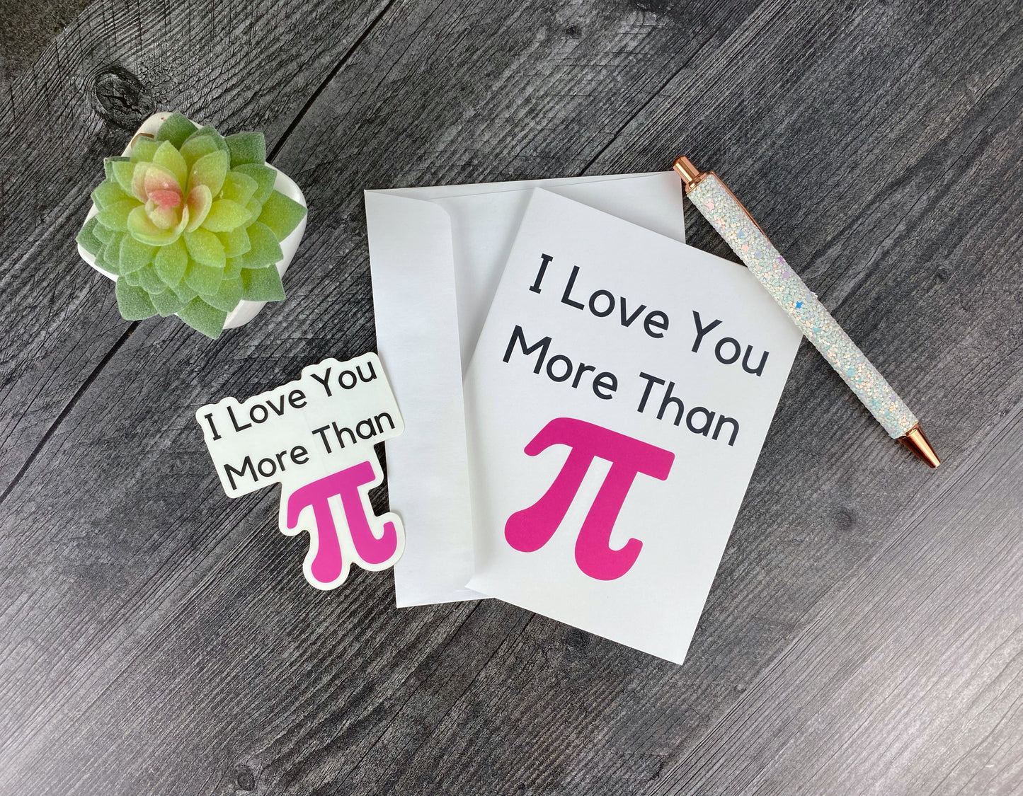 Endless Love: "More Than Pi" Sticker and Greeting Card Set