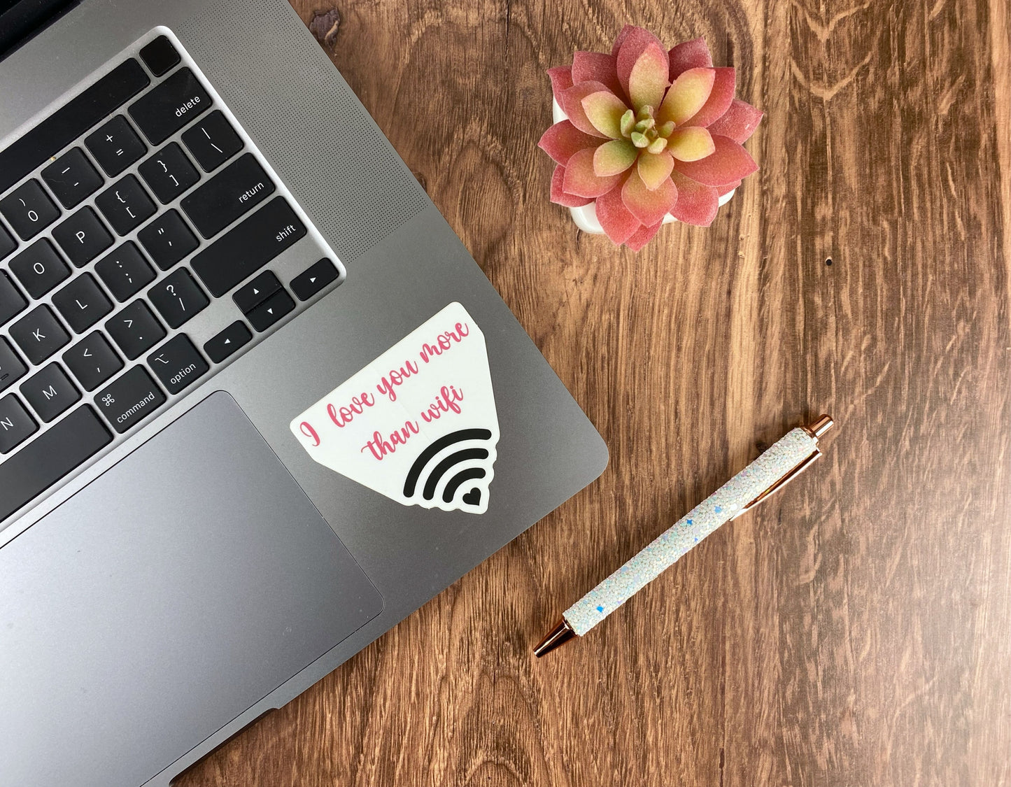 Sarcastic 'I Love You More Than WiFi' Sticker & Greeting Card Set