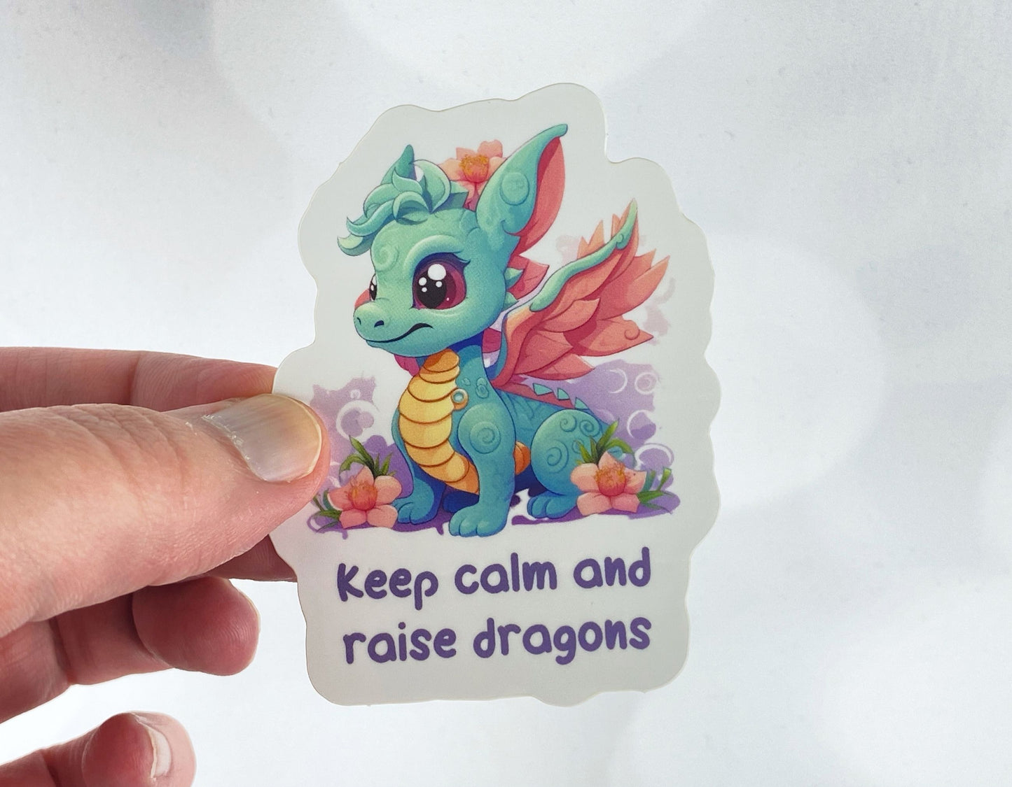 Fantasy Dragon Lover Sticker - Keep Calm & Raise Dragons