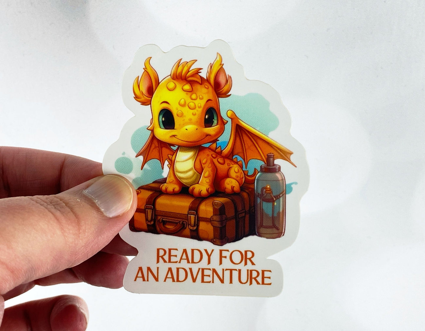 Fantasy Travel Dragon Sticker: Ideal for Explorers