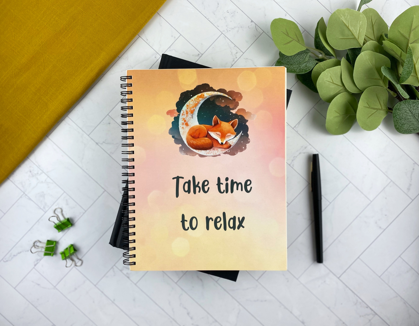 Self-Care Spiral Notebook: Encouraging Relaxation