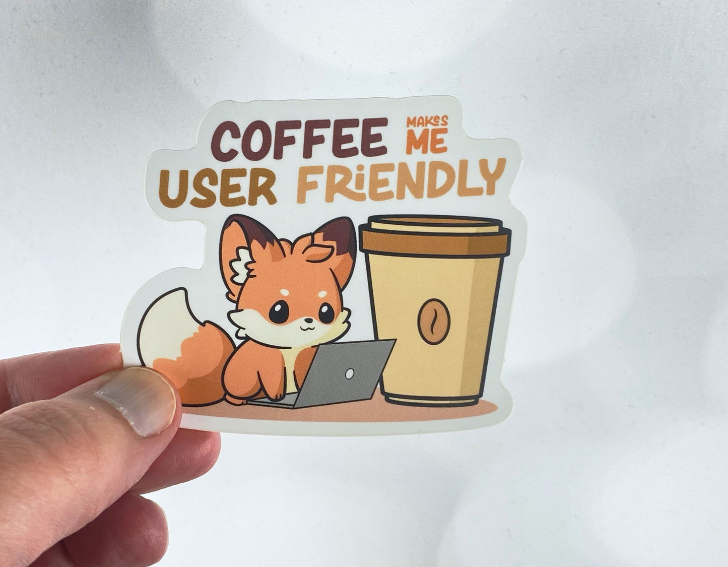 Code & Coffee: "User Friendly" Sticker for Tech Enthusiasts