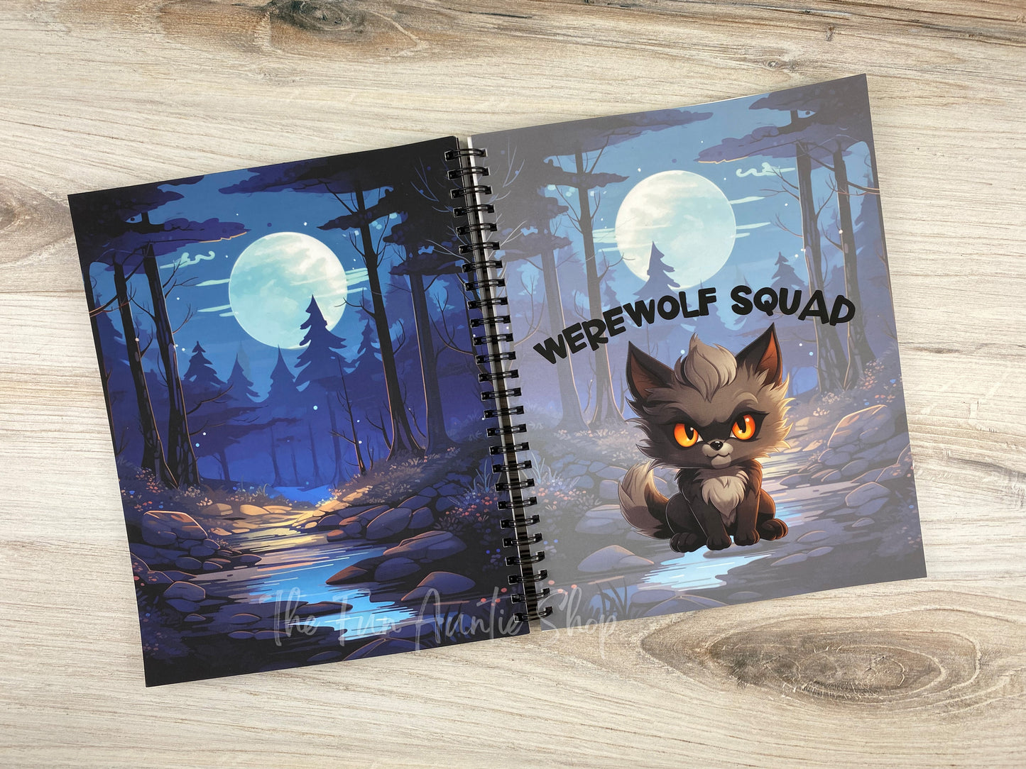 Kawaii Werewolf Squad Spiral Notebook for Fantasy Lovers