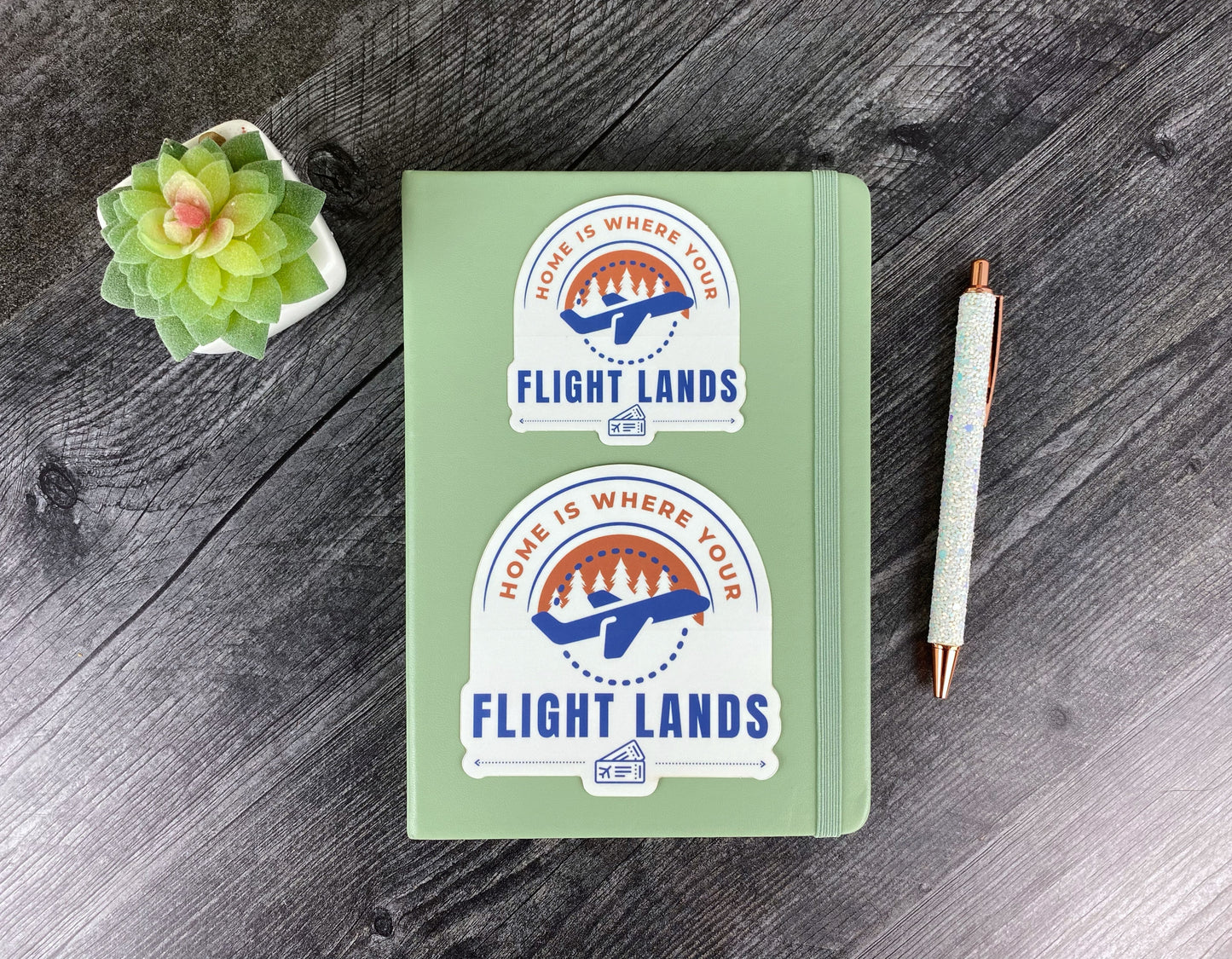 Travel Lover Sticker - Home Is Where Your Flight Lands