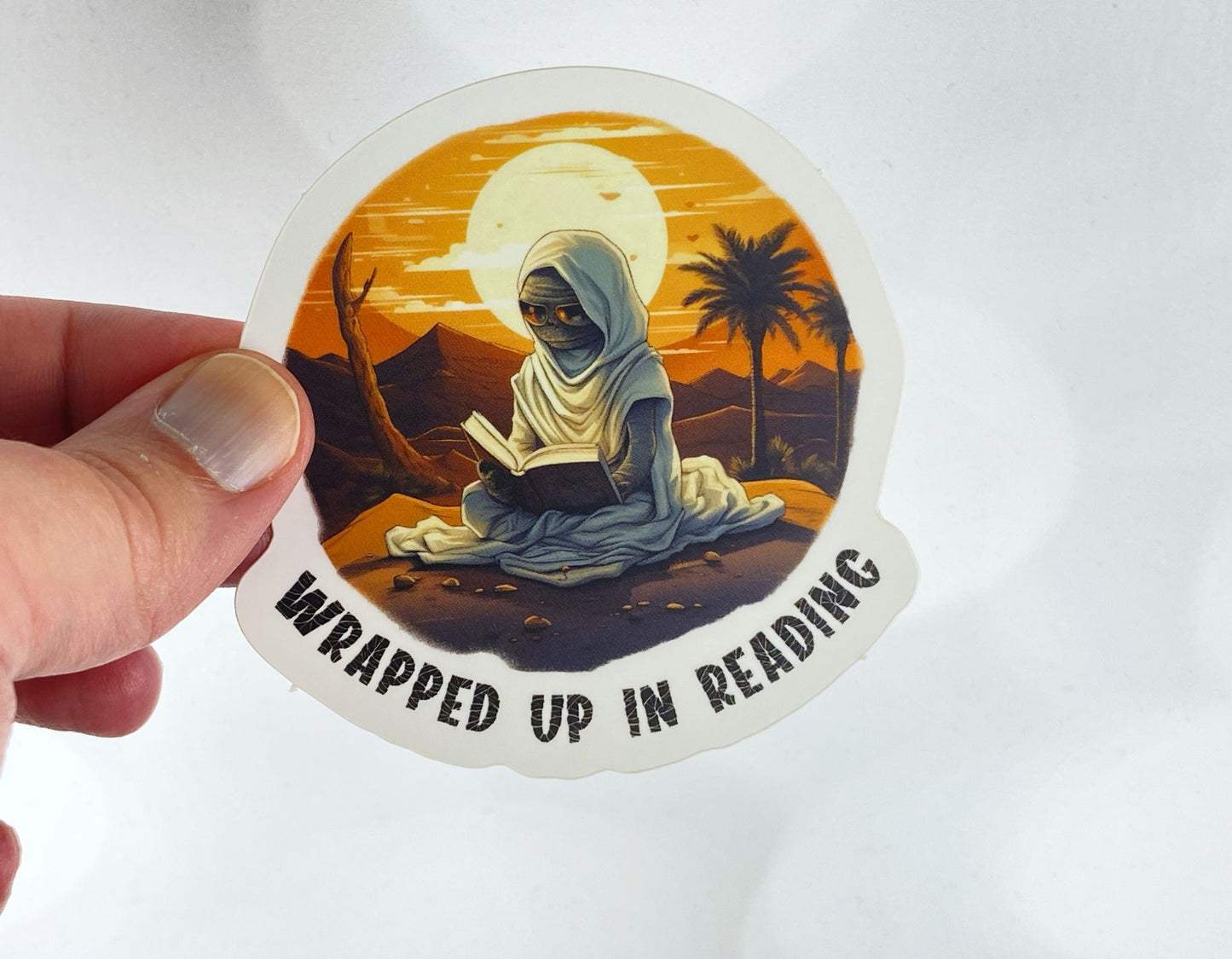 Wrapped Up In Reading Spooky Bookish Sticker